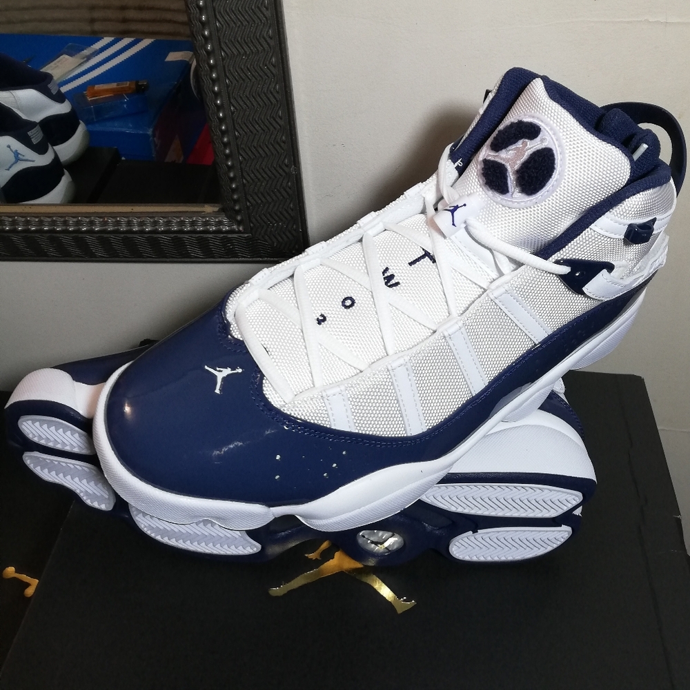 AIR JORDAN 6RINGS WHITE-MIDNIGHT NAVY MEN'S SIZE 10 BRAND NEW IN BOX